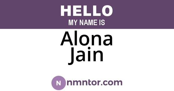Alona Jain