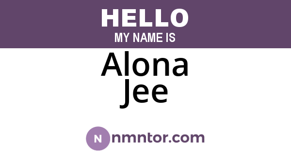 Alona Jee