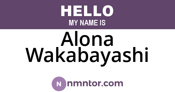 Alona Wakabayashi