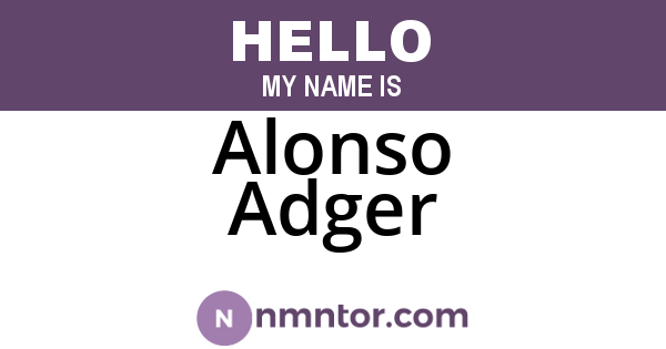 Alonso Adger