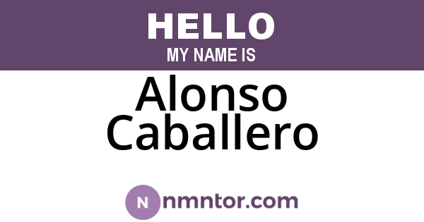 Alonso Caballero
