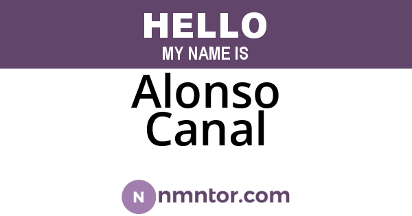 Alonso Canal