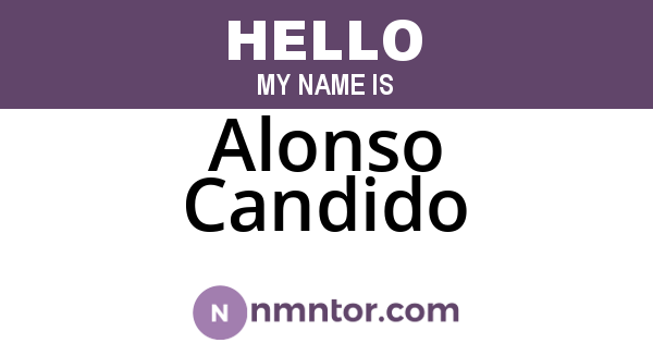 Alonso Candido