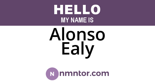 Alonso Ealy