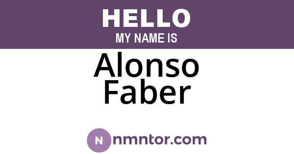Alonso Faber