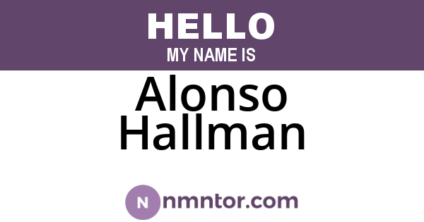 Alonso Hallman