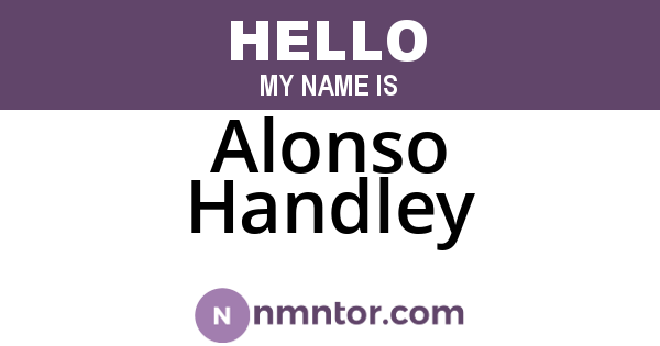 Alonso Handley