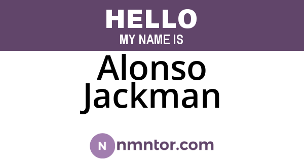 Alonso Jackman