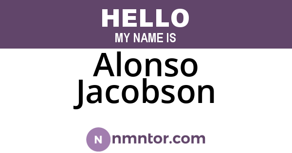 Alonso Jacobson
