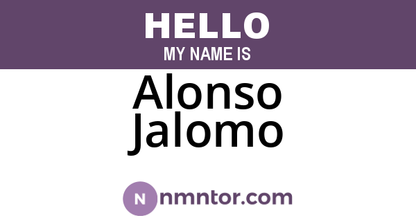 Alonso Jalomo