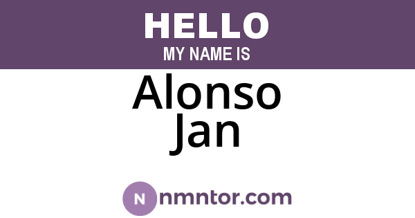 Alonso Jan