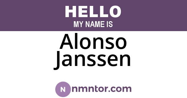 Alonso Janssen
