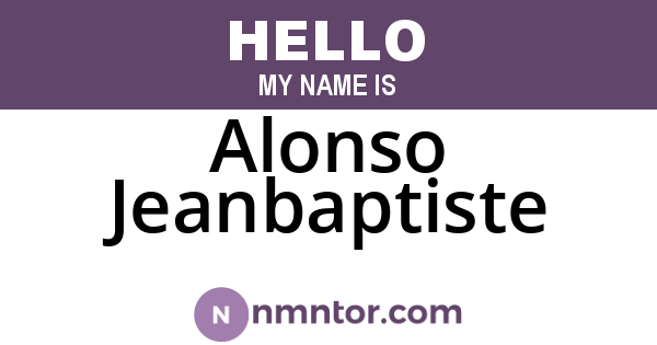 Alonso Jeanbaptiste