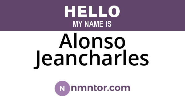 Alonso Jeancharles