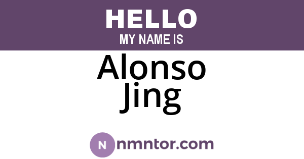 Alonso Jing