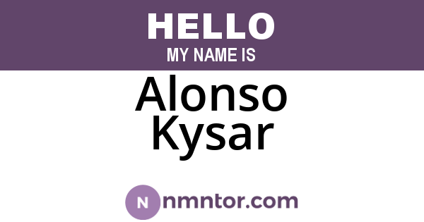 Alonso Kysar