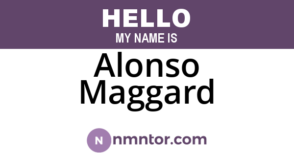 Alonso Maggard