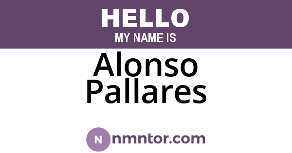 Alonso Pallares
