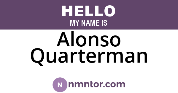 Alonso Quarterman