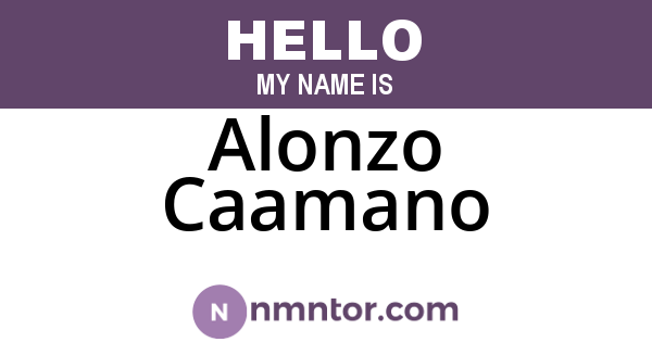 Alonzo Caamano