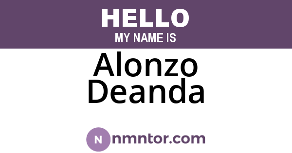 Alonzo Deanda