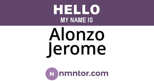 Alonzo Jerome
