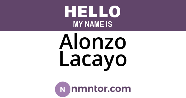 Alonzo Lacayo