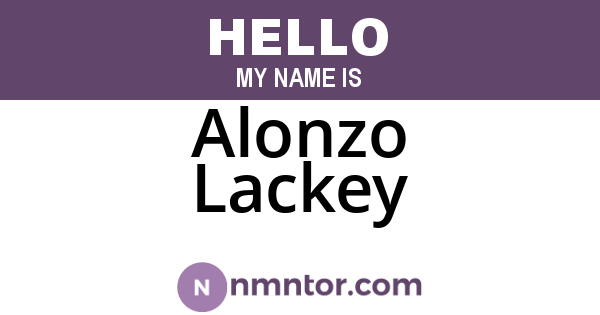 Alonzo Lackey
