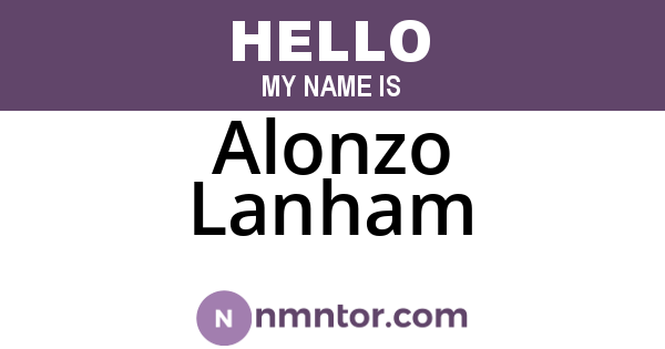 Alonzo Lanham