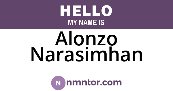 Alonzo Narasimhan