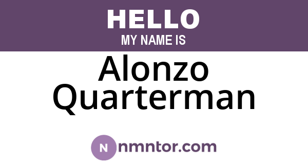 Alonzo Quarterman
