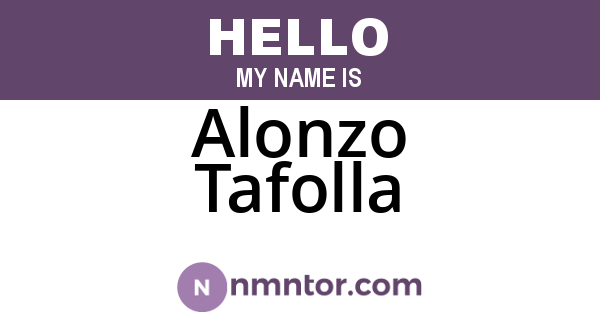 Alonzo Tafolla