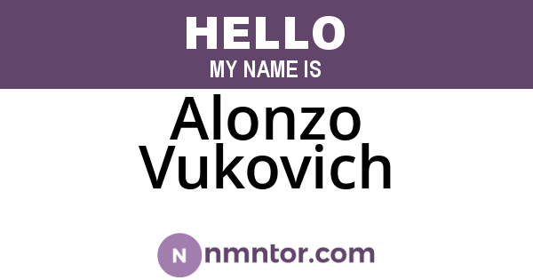 Alonzo Vukovich