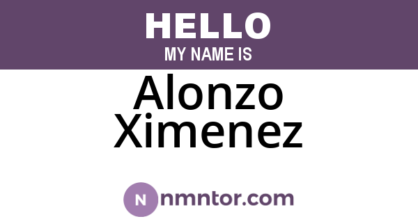 Alonzo Ximenez