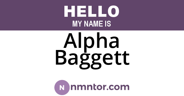 Alpha Baggett