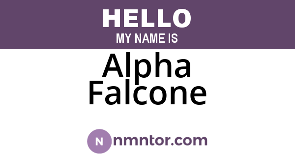 Alpha Falcone