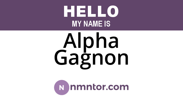 Alpha Gagnon