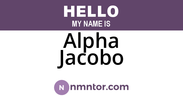 Alpha Jacobo