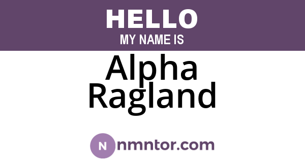 Alpha Ragland
