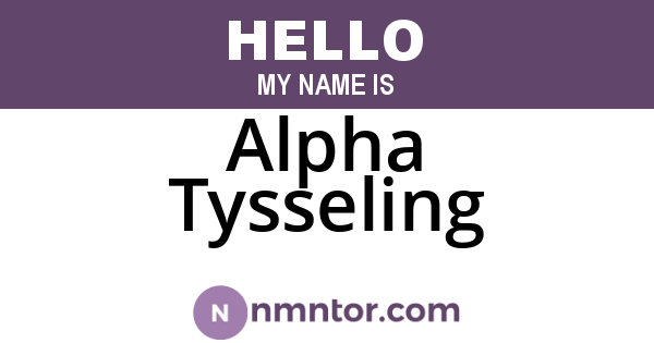 Alpha Tysseling