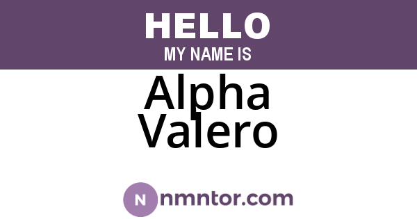 Alpha Valero