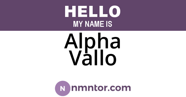 Alpha Vallo