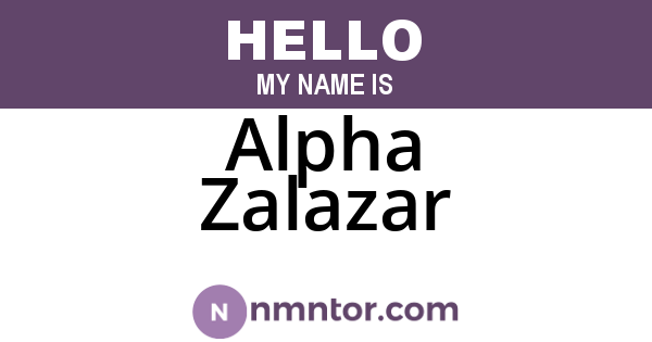 Alpha Zalazar