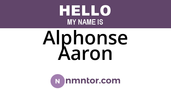 Alphonse Aaron