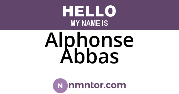 Alphonse Abbas