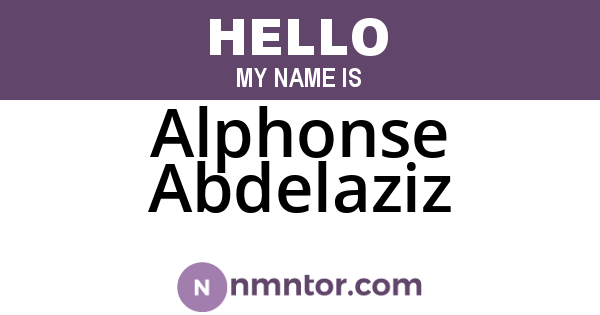 Alphonse Abdelaziz