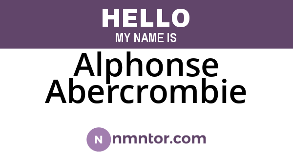 Alphonse Abercrombie