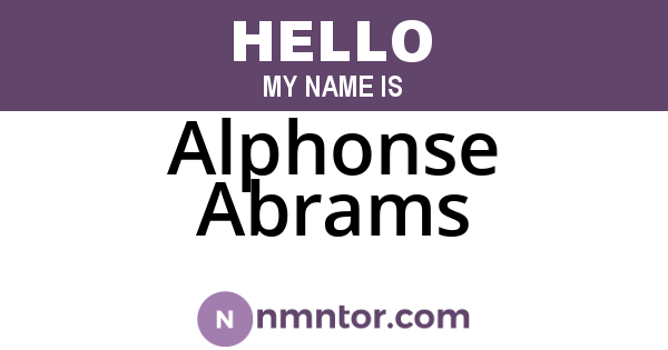 Alphonse Abrams