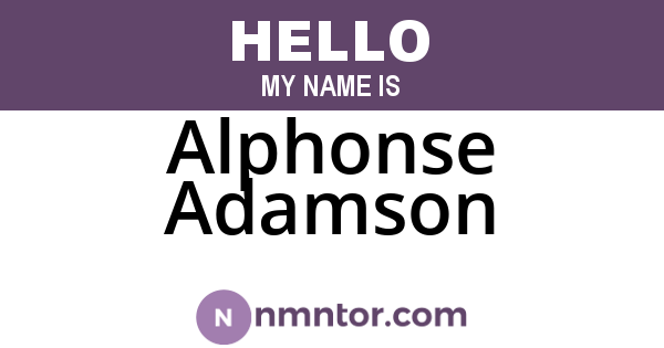 Alphonse Adamson