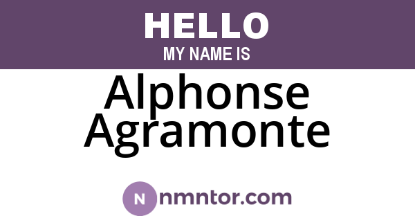 Alphonse Agramonte